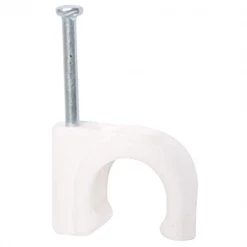 Debflex Pontes Et Fixations De Câbles électriques Attaches-fils Pour Câbles Ronds Diamètre 5 / 6 Mm - Blanc - 25 Pièces