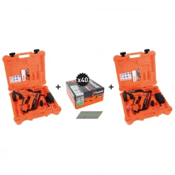 SPIT Paslode Cloueur Autonome à Gaz, électrique Ou Sur Batterie Lot Cloueurs Autonomes Spit IM90Xi Et PPN50Xi Avec 40 Packs De Clous Crantés 2.8 X 70 Mm