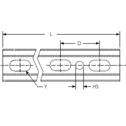 Rail Console Et Accessoire Console EOL 27/18 Avec Trous Oblongs Longueur 300 Mm Erico 599880 -Pas Cher Fixation Magasin 599879 2