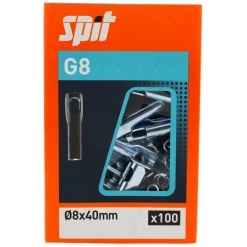 SPIT Paslode Cheville Métallique Cheville à Expansion Spit G8 Métallique Avec Oeillet - 43x8 Mm Boîte 50