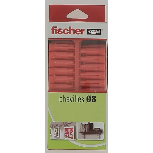 Cheville Plastique Cheville à Expansion Polypropylène Multi-usages - PC Fischer - Pour Patte à Vis Bois - 8 Mm - Boîte De 50 43454 2 Cheville Plastique Cheville à Expansion Polypropylène Multi-usages - PC Fischer - Pour Patte à Vis Bois - 8 Mm - Boîte De 50 43454 – Image 2