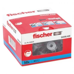 Cheville Plastique Cheville Autoforeuse Fischer Duoblade 44 Mm - 50 Pièces -Pas Cher Fixation Magasin cheville fischer duoblade 3