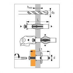 SPIT Paslode Chevilles Et Fixations Pour Corps Creux Cheville Métallique CC Spit Vis Tête Bombée Corps Creux 10 X 59 Mm X100 -Pas Cher Fixation Magasin cheville metallique cc spit avec vis tete bombee corps creux 10 59mm 100unites 4