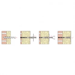 Fischer Cheville Pour Isolant Cheville à Frapper Isolant Clou Plastique Renforcé 148 Mm Ø 8 Mm X100