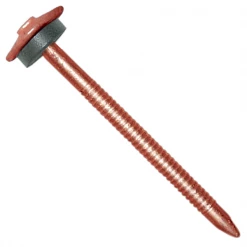 Etanco Pointe Annelée Clou Galvanisé Annelé Pour Tuile De Rive - Brun Cuivré - 3,7 X 65 Mm