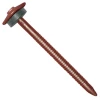 Etanco Pointe Annelée Clou Galvanisé Annelé Pour Tuile De Rive - Brun Rouge - 3,7 X 65 Mm