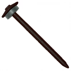 Etanco Pointe Annelée Clou Galvanisé Annelé Pour Tuile De Rive - Noir Foncé - 3,7 X 65 Mm