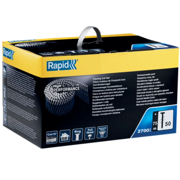 Clou Pour Cloueur Pneumatique Clou Annelé En Rouleau N°50 Rapid BB - Longueur 75 Mm 3 Clou Pour Cloueur Pneumatique Clou Annelé En Rouleau N°50 Rapid BB - Longueur 75 Mm – Image 3