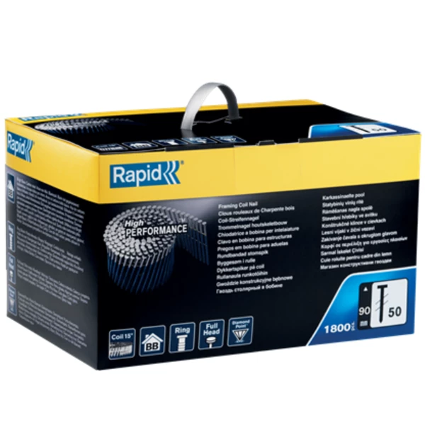 Clou Pour Cloueur Pneumatique Clou Annelé En Rouleau N°50 Rapid BB - Longueur 90 Mm 3 Clou Pour Cloueur Pneumatique Clou Annelé En Rouleau N°50 Rapid BB - Longueur 90 Mm – Image 3