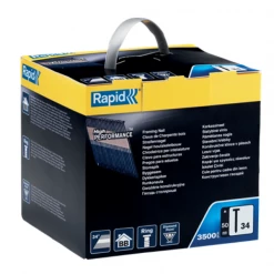 Clou Pour Cloueur Autonome Clou N°34 Rapid BB - Tête En D - Longueur 50 Mm - Boîte De 3500 -Pas Cher Fixation Magasin clou34bb 50