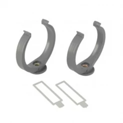 Collier Lyre Nicoll Avec Attache De Sécurité - Diamètre 63 Mm - Polypropylène Gris - Sachet De 5