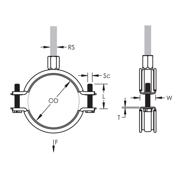Collier Serrage Isolé Acier Inox Erico M8/M10 Tuyaux Ø 50-58 Mm X50 5 Collier Serrage Isolé Acier Inox Erico M8/M10 Tuyaux Ø 50-58 Mm X50 – Image 5