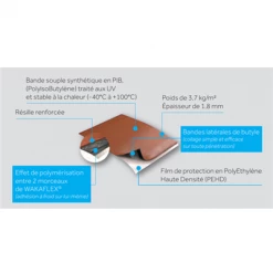 BMI Monier Solin Closoir Et Bande D'étancheité Auto-adhésif Wakaflex Abergement Toiture Cheminée Rouge Sienne 28 Cmx5 M 9 BMI Monier Solin Closoir Et Bande D'étancheité Auto-adhésif Wakaflex Abergement Toiture Cheminée Rouge Sienne 28 Cmx5 M -Pas Cher Fixation Magasin composition wakaflex perfor