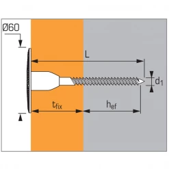 SPIT Paslode Cheville Pour Isolant Cheville Isowood Spit Fixation Isolant Exterieur Diamètre 60 Mm X 200 -Pas Cher Fixation Magasin dimensions cheville isowood