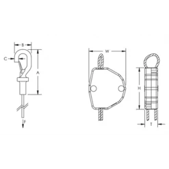 Pontes Et Fixations De Câbles électriques Caddy Speed Link SD Erico Embout Type Crochet D. 2 Mm Longueur 3 Mètres -Pas Cher Fixation Magasin ericosld