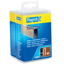 Agrafe Pour Cloueur Pneumatique Agrafe étroite N°90 Rapid - Acier Galvanisé - 40 Mm - Boîte De 1500