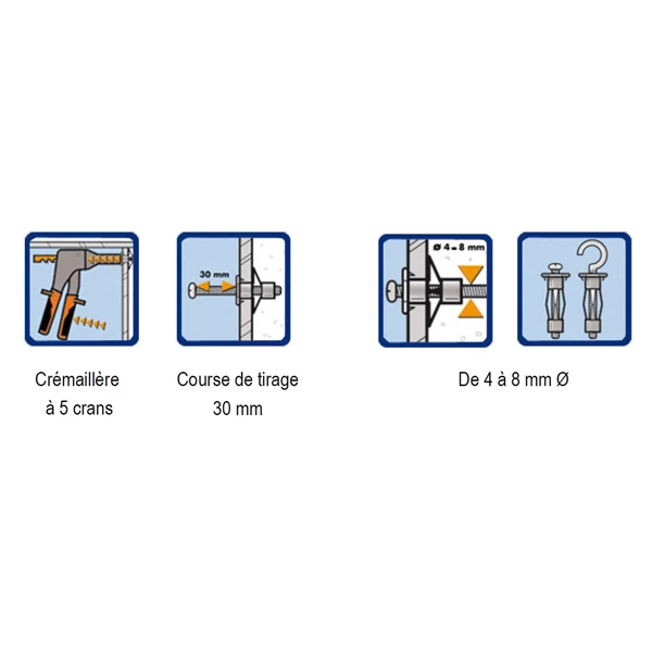 Pince Pour La Pose De Cheville Pince Automatique Pour Cheville Métalliques Corps Creux Pince Pa : Fischer 26846 2 Pince Pour La Pose De Cheville Pince Automatique Pour Cheville Métalliques Corps Creux Pince Pa : Fischer 26846 – Image 2