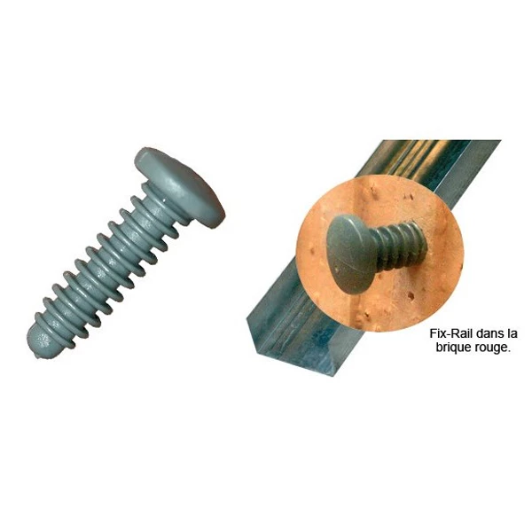 I.N.G. Fixations Rail Console Et Accessoire Fixation Rail Tous Matériaux Fix-Rail Nylon Gris X100 1 I.N.G. Fixations Rail Console Et Accessoire Fixation Rail Tous Matériaux Fix-Rail Nylon Gris X100