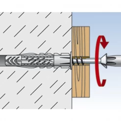 Cheville Plastique Boîte De 100 Chevilles UX 08x50 Sans Collerette Fischer 77869 -Pas Cher Fixation Magasin imageproduct365361 1