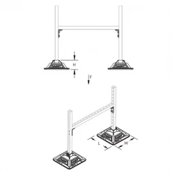 Rail Console Et Accessoire Support En H Sans Rail Erico Pour Climatiseur Ou Chauffage -Pas Cher Fixation Magasin kit pour b c3 a2ti en h erico charge statique 6 670 n hauteur 117 mm poly c3 a9thyl c3 a8ne 3