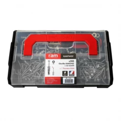 Cheville Pour Placoplatre Mallette 200 Chevilles Autoforeuses RamTwist 1 Tournevis 200 Vis -Pas Cher Fixation Magasin mallette de 200 chevilles autoforeuses avec tournevis et vis zamak ram