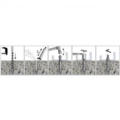 Edia Goujons D'ancrage Goujon Ancrage Fileté Béton Diamètre 10mm Longueur 80mm Acier X4 -Pas Cher Fixation Magasin mise en oeuvre goujon ancra 1