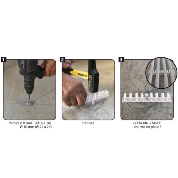 I.N.G. Fixations Collier Fix-Ring Double Tube Multicouche 16-20 Mm Nylon Blanc X15 5 I.N.G. Fixations Collier Fix-Ring Double Tube Multicouche 16-20 Mm Nylon Blanc X15 – Image 5