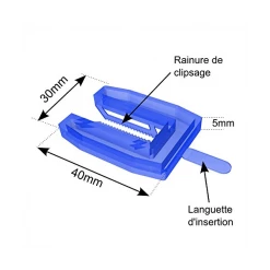 Calage Cale Fourchette Systemcal Solo Bleu épaisseur 5 Mm Prunier CBP7015