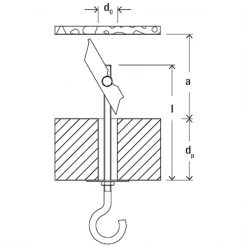 Chevilles Et Fixations Pour Corps Creux Cheville à Bascule Avec Crochet KDH Fischer - Pour Corps Creux - M6 X 100 Mm - Boîte De 6 43446 -Pas Cher Fixation Magasin p253768 pic2