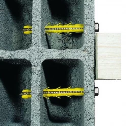 I.N.G. Fixations Cheville Plastique Cheville Fixation Sabot Charpente Ø 12 Mm 130 Mm X 25