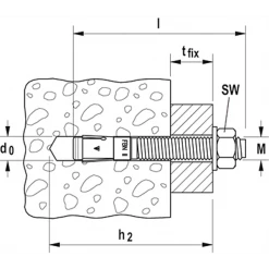 Accessoires Pour Plaque De Plâtre Goujon FBN II Acier électrozingué 10/50 (10x125) : Fischer 40855 -Pas Cher Fixation Magasin pf eb fbnii f 23sall 23app 23v1