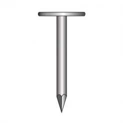 Arcelormittal Pointe Lisse Pointe à Tête Extra-large Galvanisée - Ø 3.5 X 80 Mm - Boîte De 5 Kg