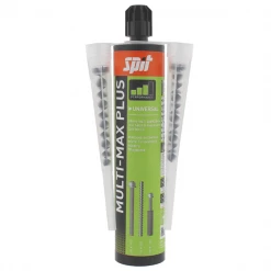 SPIT Paslode Scellement Chimique Résine Spit Multi-Max Grise - Cartouche De 410 ML Avec 2 Buses
