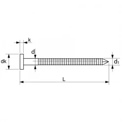 Pointe Annelée Pointe Annelée Tête Plate Inox A2 - 2.7 X 60 Mm - 1 Kg Soit 360 Pointes Acton 627842,7X60CDT1