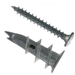 Fischer Cheville Pour Placoplatre Cheville Métallique GKM-S Pour Plaques De Plâtre - Avec Vis Tête Bombée - 4,5 X 50 Mm - Boîte De 30