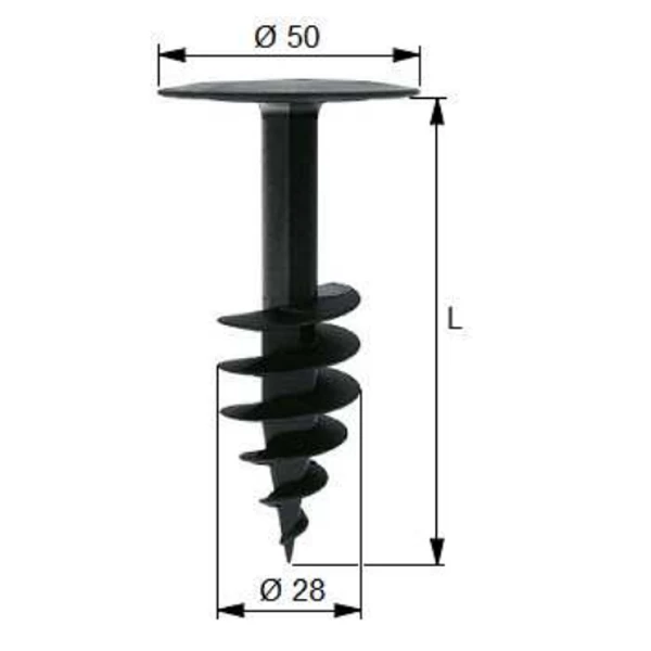 Cheville Pour Isolant Cheville Taraudeuse à Tête Large - SK-RB - Isolants Sur étanchéité Bitume - 28 X 150 Mm - Boîte De 250 Etanco 358258000 2 Cheville Pour Isolant Cheville Taraudeuse à Tête Large - SK-RB - Isolants Sur étanchéité Bitume - 28 X 150 Mm - Boîte De 250 Etanco 358258000 – Image 2
