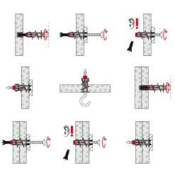 Cheville Pour Placoplatre Cheville Autoforeuse Pour Plaques De Plâtre Avec Vis Tête Ronde - DuoBlade Fischer - 44 Mm - Boîte De 10 546756 -Pas Cher Fixation Magasin sans titre 24