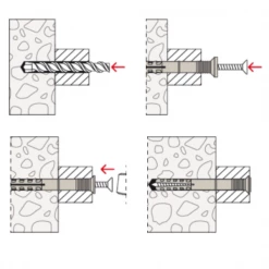 Cheville à Frapper En Plastique Cheville à Frapper NS Fischer - Clou Acier électrozingué - 5 X 30 Mm - Boîte De 20 45476
