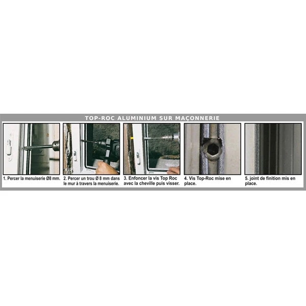 I.N.G. Fixations Cheville Double Filet Top Roc Vis Sans Tête Fixation Menuiseries Alu Maçonnerie Filet 45mm 06x120 X100 4 I.N.G. Fixations Cheville Double Filet Top Roc Vis Sans Tête Fixation Menuiseries Alu Maçonnerie Filet 45mm 06x120 X100 – Image 4