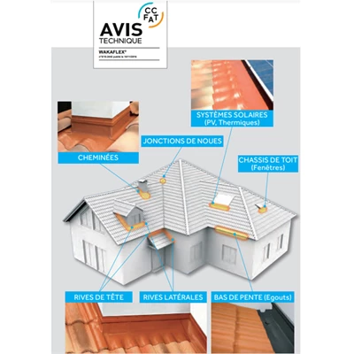 BMI Monier Solin Closoir Et Bande D'étancheité Auto-adhésif Wakaflex Abergement Toiture Cheminée Rouge Sienne 28 Cmx5 M 3 BMI Monier Solin Closoir Et Bande D'étancheité Auto-adhésif Wakaflex Abergement Toiture Cheminée Rouge Sienne 28 Cmx5 M – Image 3